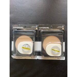 Lot of 2 Covergirl Clean Powder Foundation 510 Classic Ivory Normal Skin 0.41oz